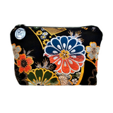 Kimono Pouch - Bundles of Flowers (Black)