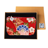 Kimono Pouch - Bundles of Flowers (Red)