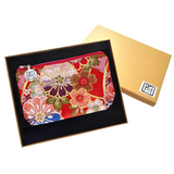 Kimono Pouch - Bundles of Flowers (Red)