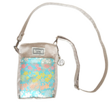 Sunpo Bag <Grey x Blue> - Cherry Blossoms and Snow Flake Rings