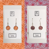 Earrings: Drop Earrings - Asanoha Leaves