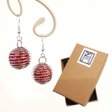 Earrings: Drop Earrings < Lanterns > Fawn Spots (Kanoko 鹿の子)