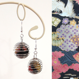 Earrings: Drop Earrings < Lanterns > Cranes and Mount Fuji