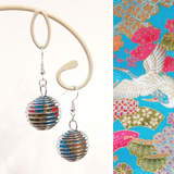 Earrings: Drop Earrings < Lanterns > Cranes and Mount Fuji