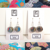 Earrings: Drop Earrings < Lanterns > Cranes and Mount Fuji