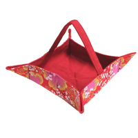 Foldable and Portable Fabric Tray - Blossom Trees