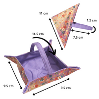 Foldable and Portable Fabric Tray (No buttons) - Botanical Garden and River