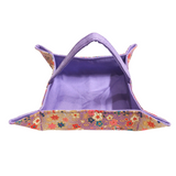 Foldable and Portable Fabric Tray - Botanical Garden and River
