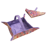 Foldable and Portable Fabric Tray - Botanical Garden and River