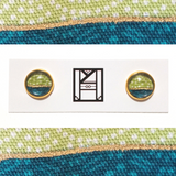 Earrings: Stud Earrings - Horizon with Snow