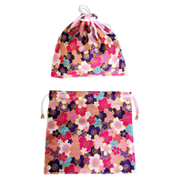 Drawstring Pouch Bag - Japanese Cherry Blossoms