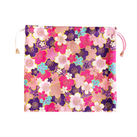 Drawstring Pouch Bag - Japanese Cherry Blossoms