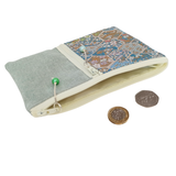 Kimono Passport Case <Mint Blue> - Blue Hexagons