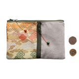 Kimono Passport Case <Grey x Cream Yellow> - Clouds and Diamonds