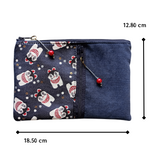 Kimono Passport Case <Ocean Navy> - "Inu Hariko" Dogs