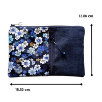 Kimono Passport Case <Ocean Navy> - Night Blossoms