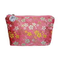 Kimono Pouch - Cherry Blossoms and Bamboo Trees