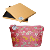 Kimono Pouch - Cherry Blossoms and Bamboo Trees