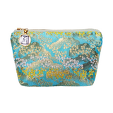 Kimono Pouch - Clouds and Bush Clovers (Light Blue)