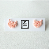 Earrings: Metal-Free Stud < Washi Paper Strings > - Awaji Knot