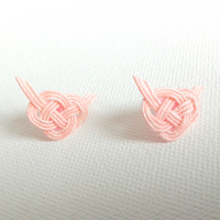 Earrings: Metal-Free Stud < Washi Paper Strings > - Awaji Knot