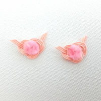 Earrings: Metal-Free Stud < Washi Paper Strings > - Awaji Knot