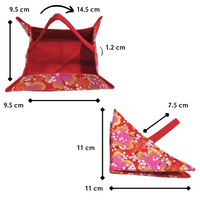 Foldable and Portable Fabric Tray - Blossom Trees